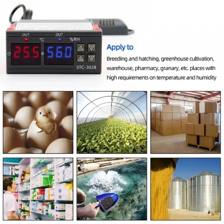 Controlador de temperatura STC-3028 110v - 220v